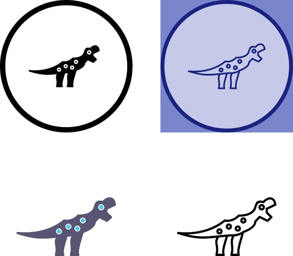 Dinosaur Icon Design vector