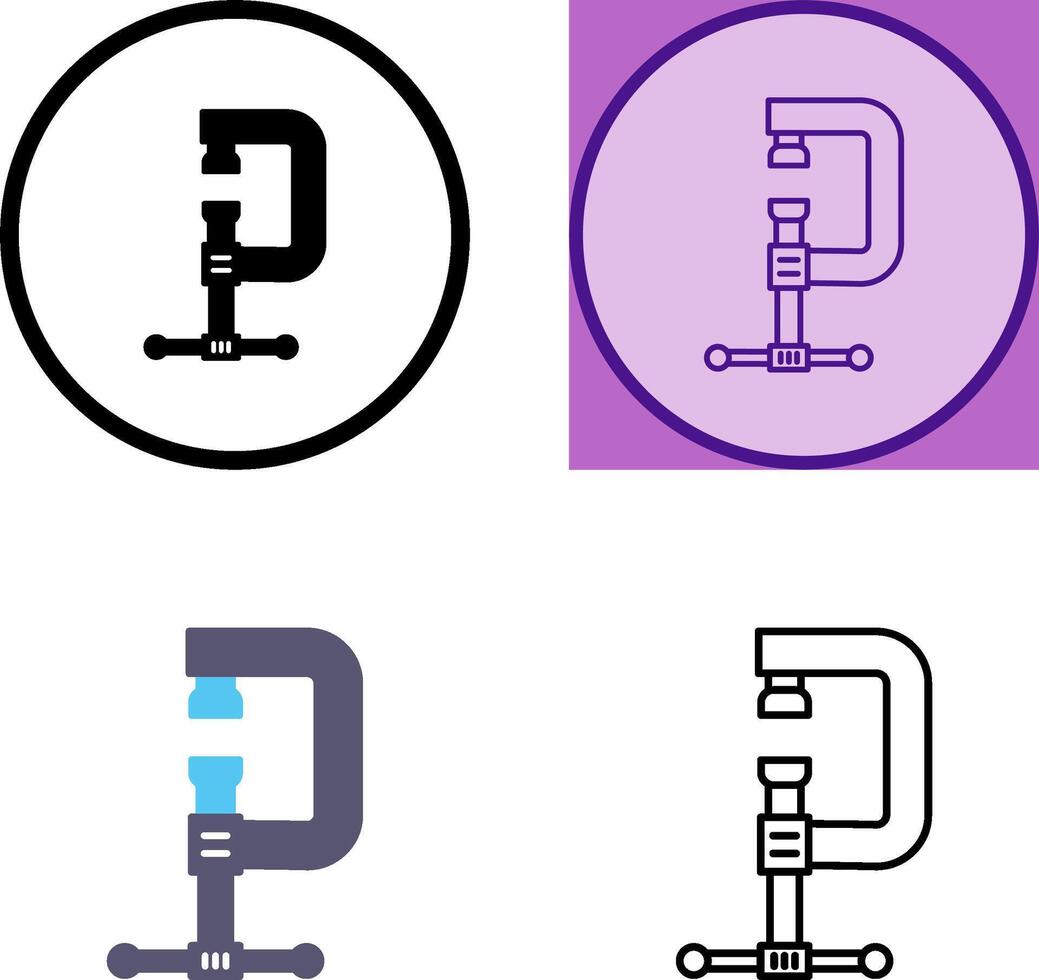 Clamp Icon Design vector
