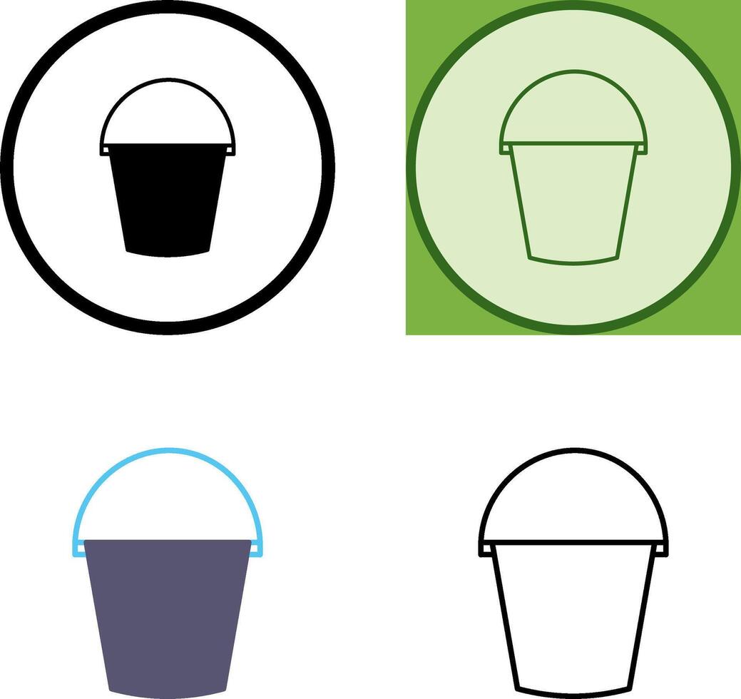 Water Bucket Icon vector
