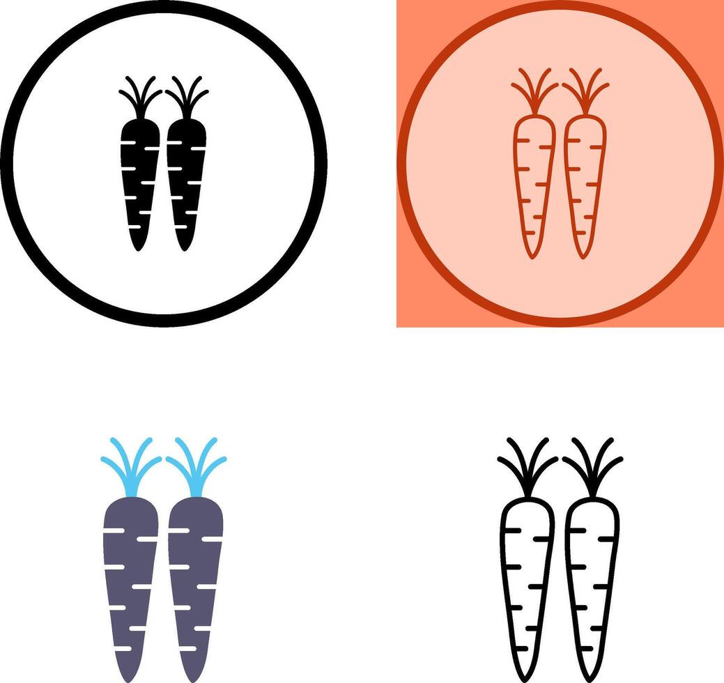 zanahorias icono diseño vector