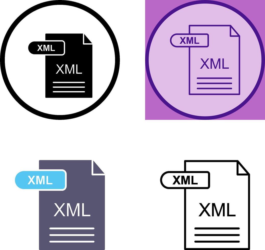 XML Icon Design vector
