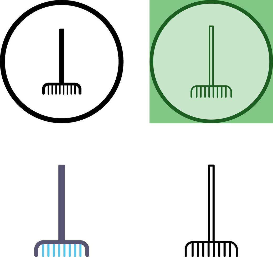 Fork picking Leaves Icon vector