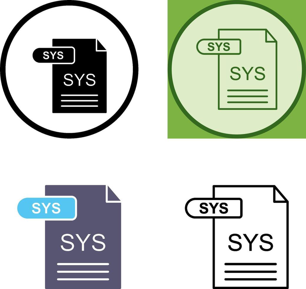 sys icono diseño vector