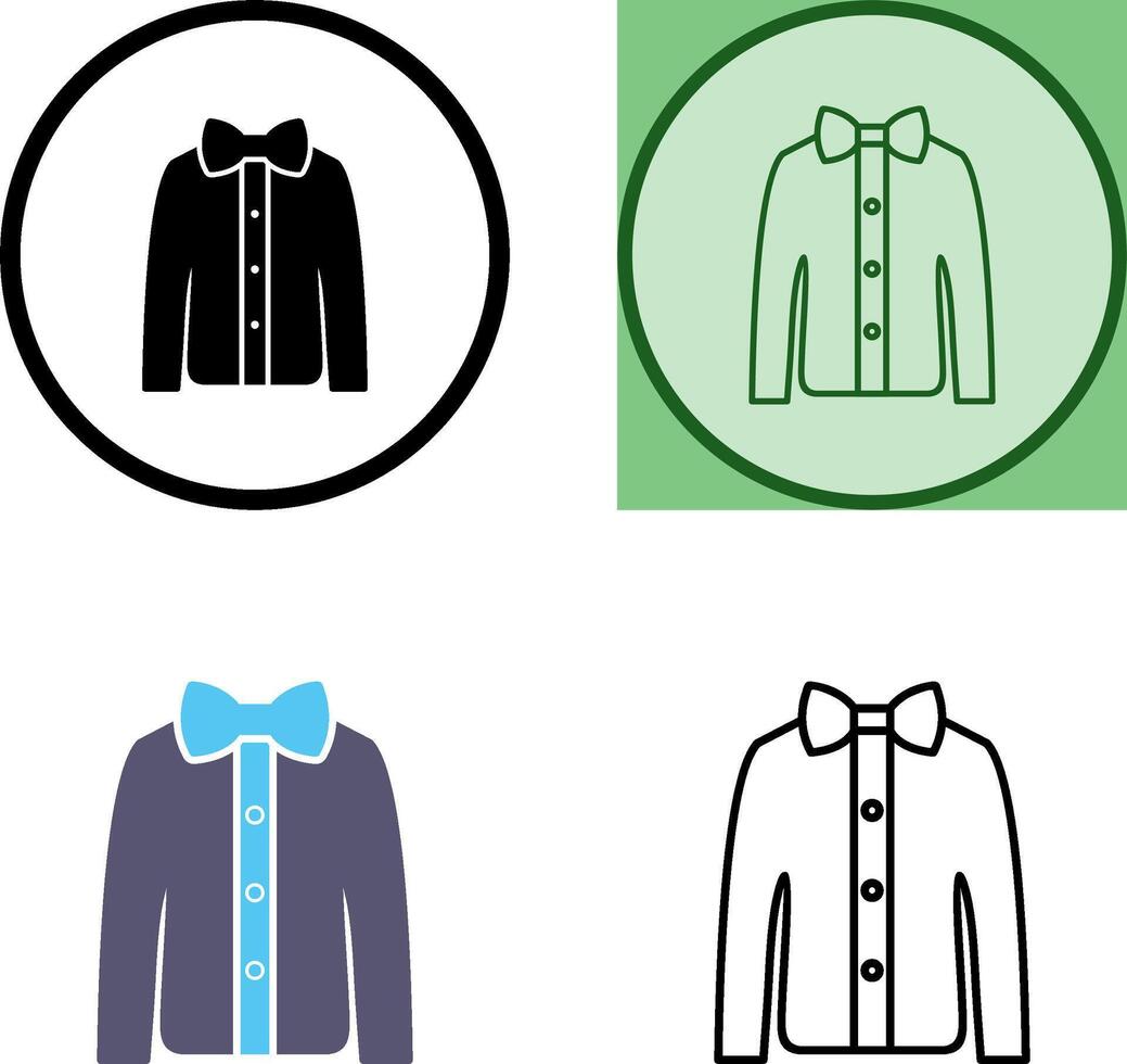 Shirt with Bow Icon vector