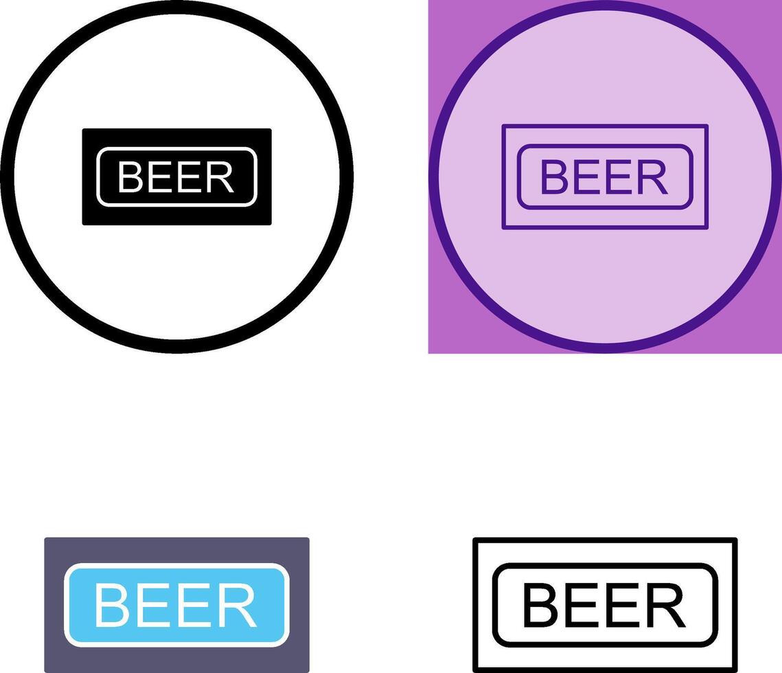 Beer Sign Icon vector