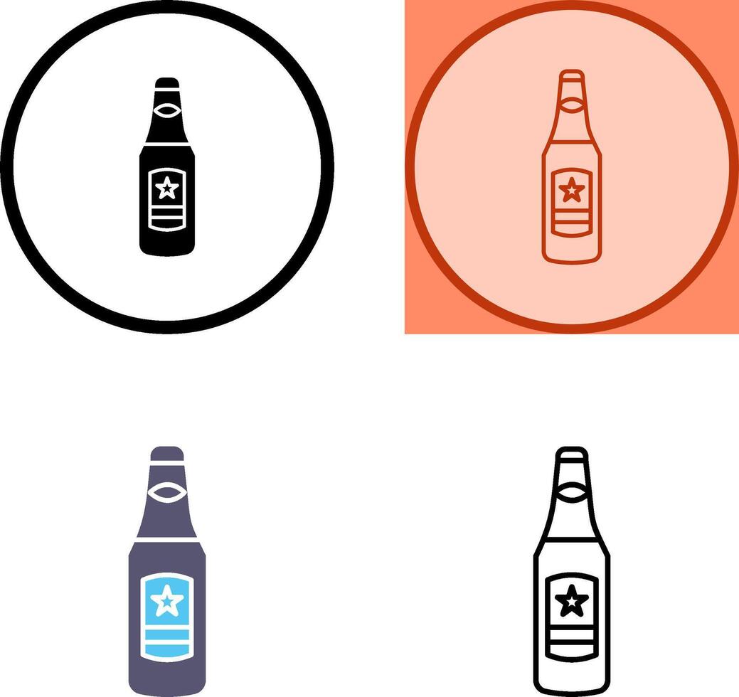 icono de botella de cerveza vector