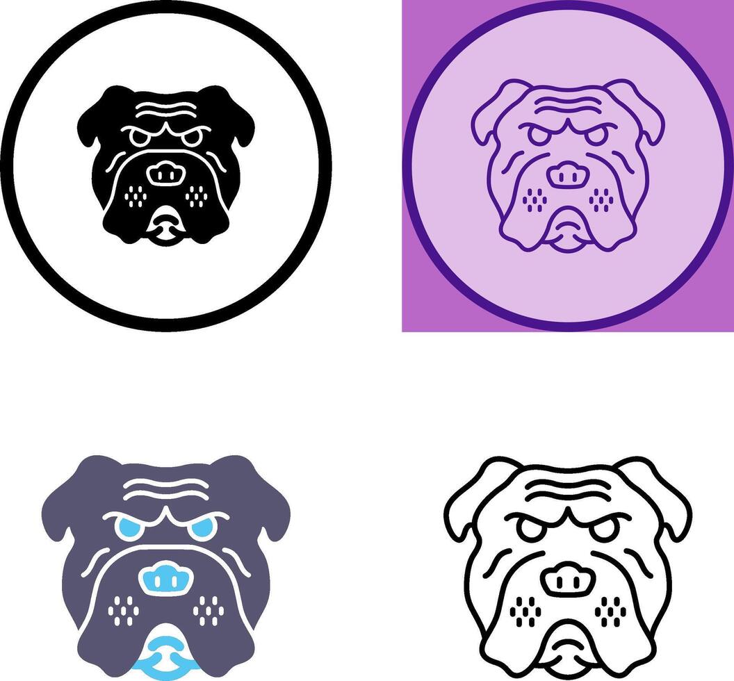 buldog icono diseño vector