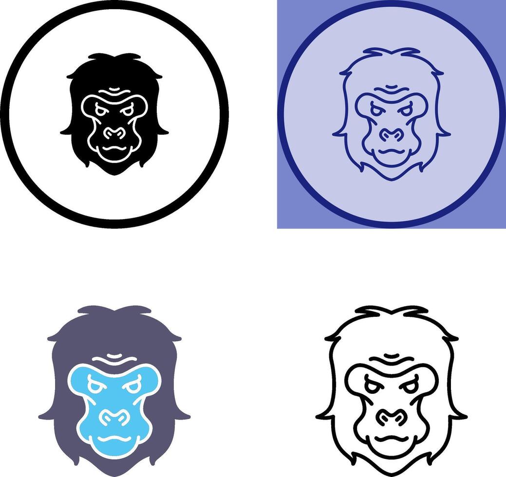 Gorilla Icon Design vector