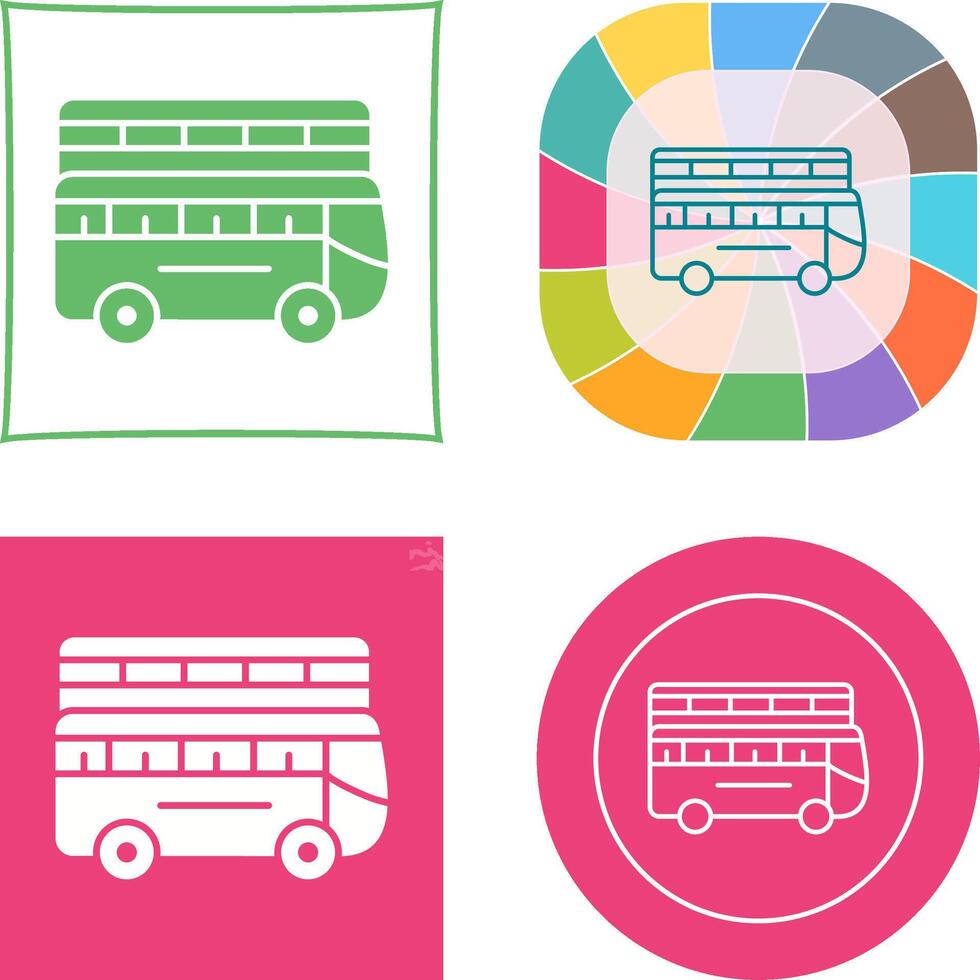 Double Bus Icon vector