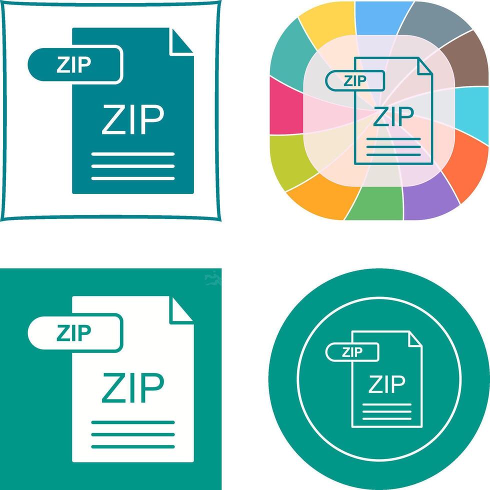 ZIP Icon Design vector