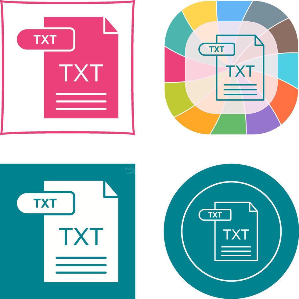 TXT Icon Design vector