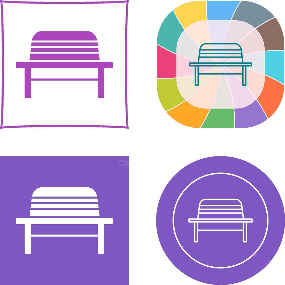 Garden Bench Icon vector