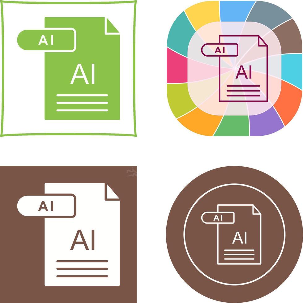 AI Icon Design vector