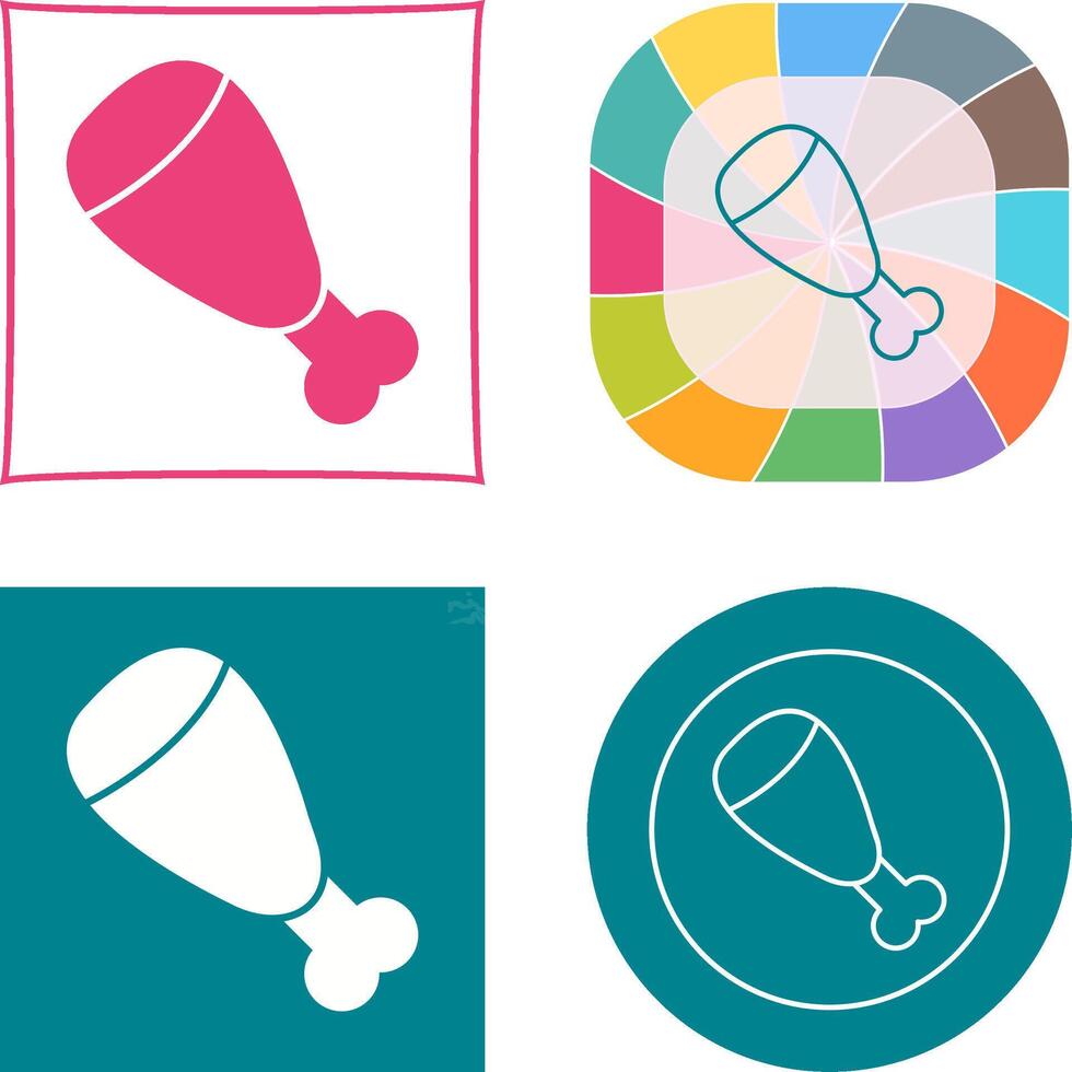 Cooked Ham Icon vector