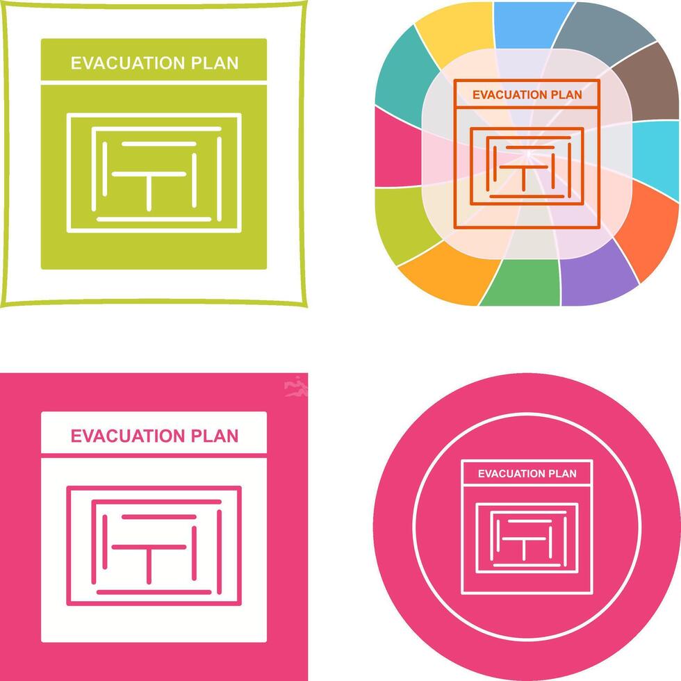 Evacuation Plan Icon vector