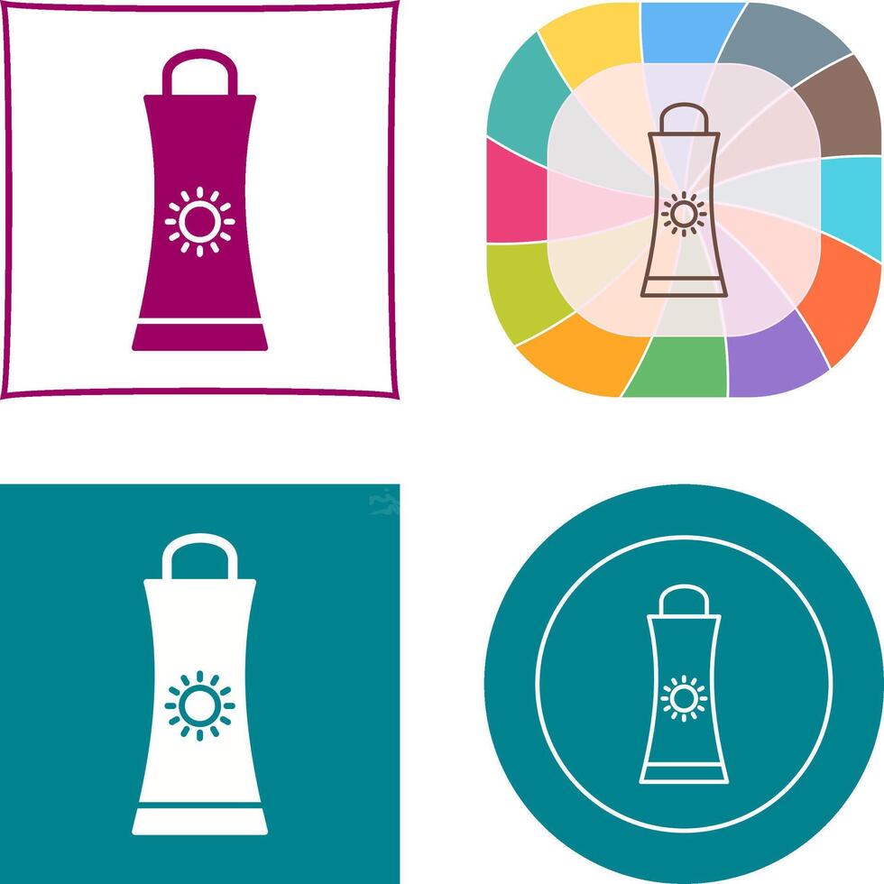 Sunblock Cream Icon vector