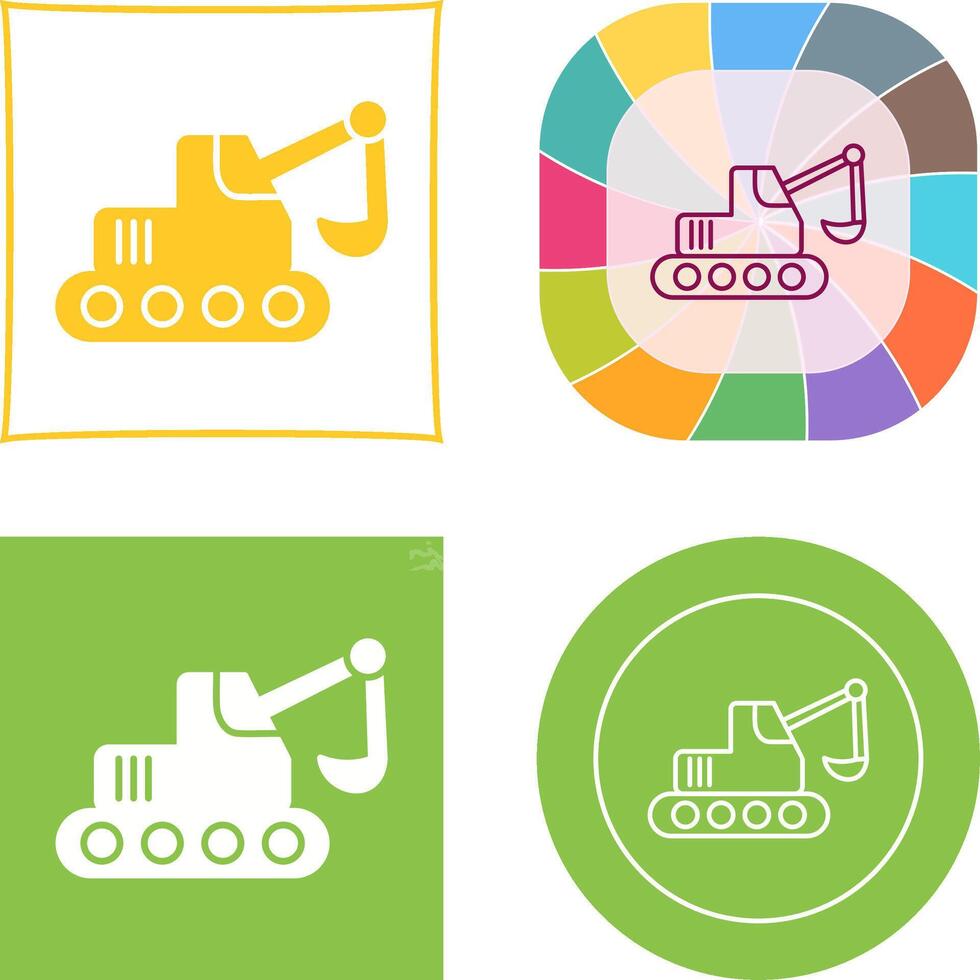 Escavator Icon Design vector