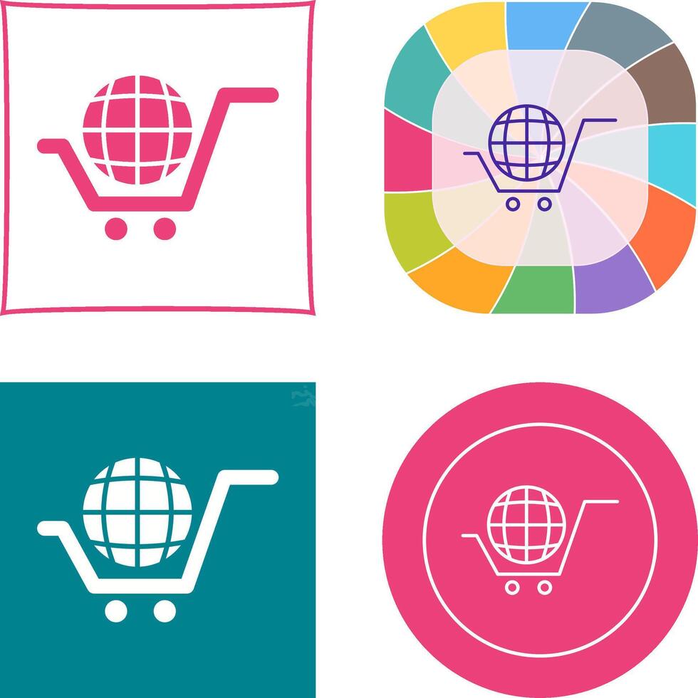 Global Shopping Icon vector