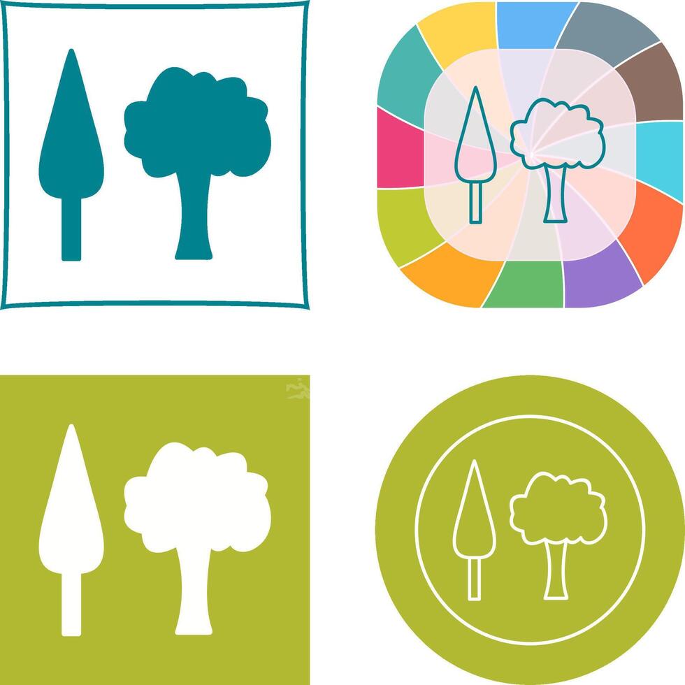 Trees Icon Design vector