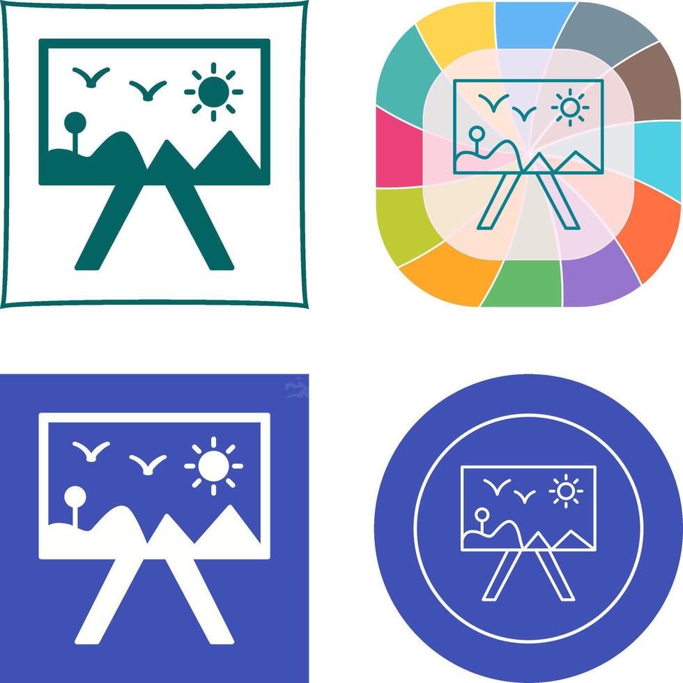 Painting of Canvass Icon vector