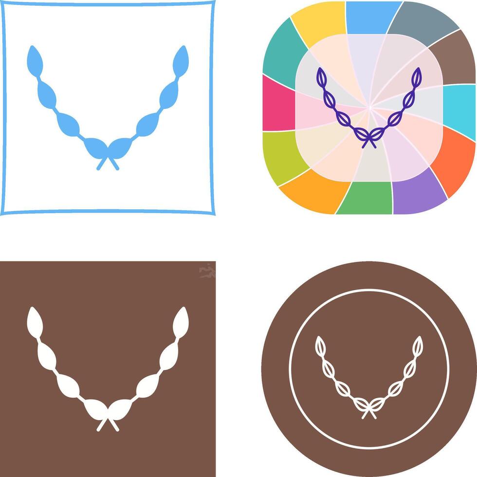 Leaves Wreath Icon vector