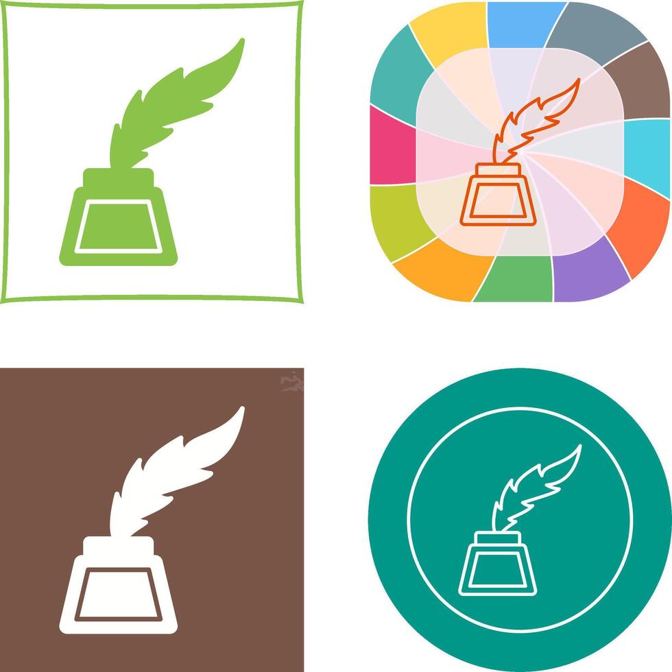 Inkwell Icon Design vector