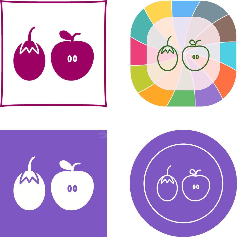 Fruits and VVegetables Icon vector