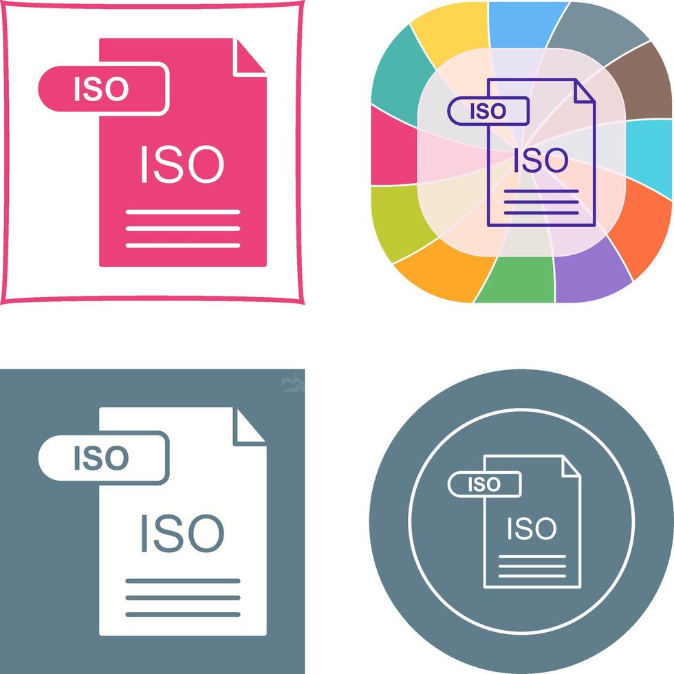 ISO Icon Design vector