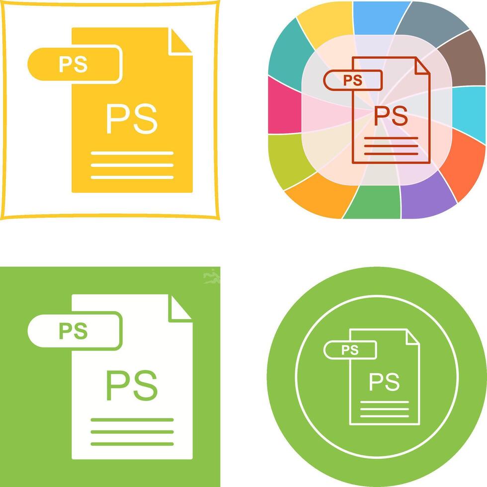 PS Icon Design vector