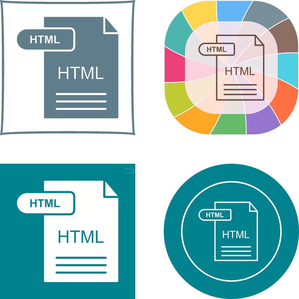 HTML Icon Design vector