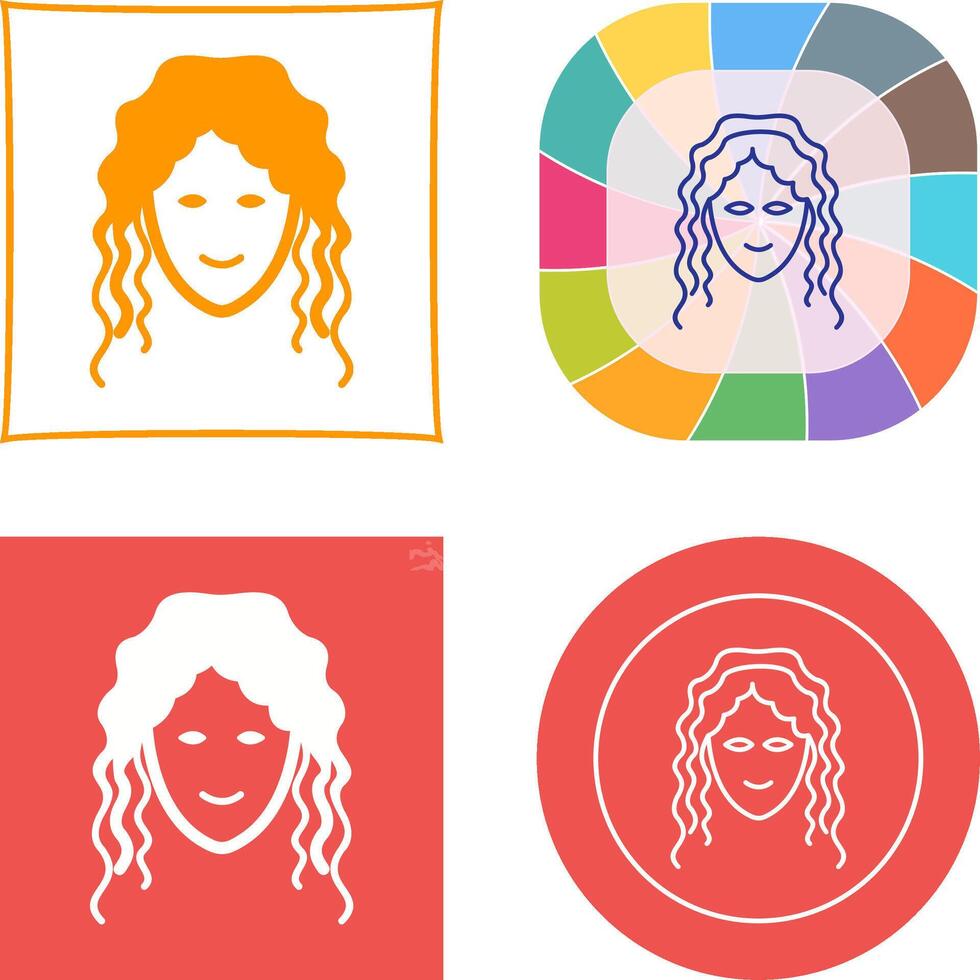 Hair Curly Icon vector