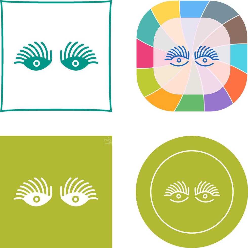 Longlashes Icon Design vector