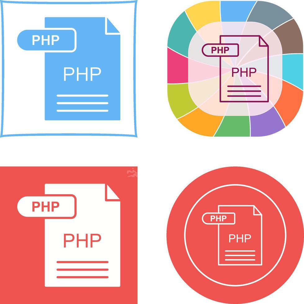 PHP Icon Design vector