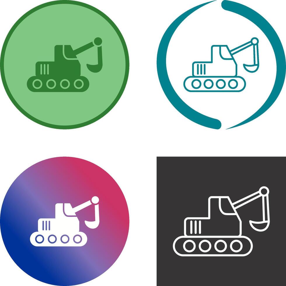 Escavator Icon Design vector