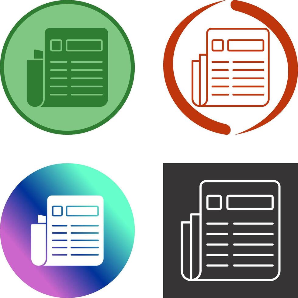 News Paper Icon Design vector