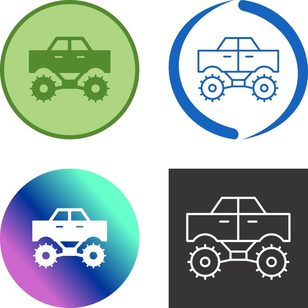 Monster Truck Icon Design vector