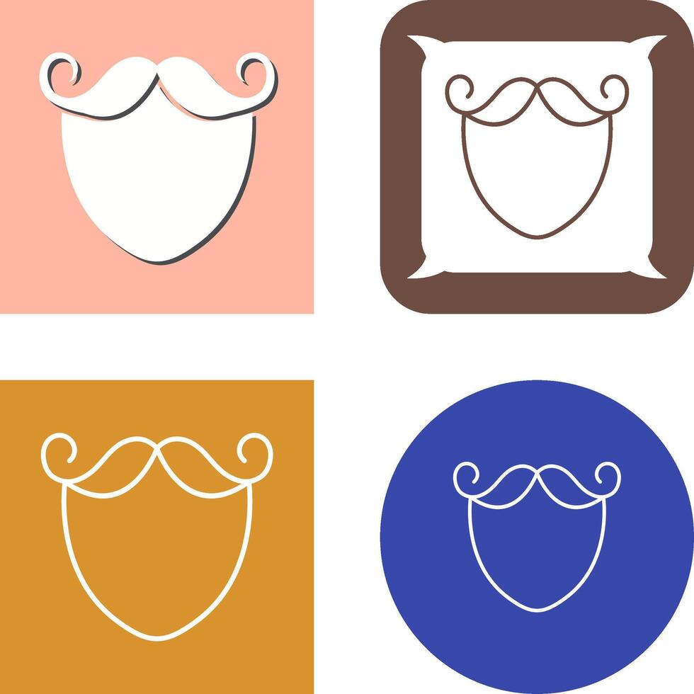 Beard and Moustache Icon Design vector