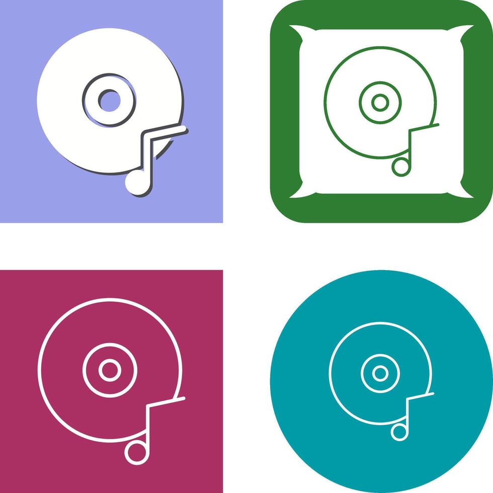 Music CD Icon Design vector