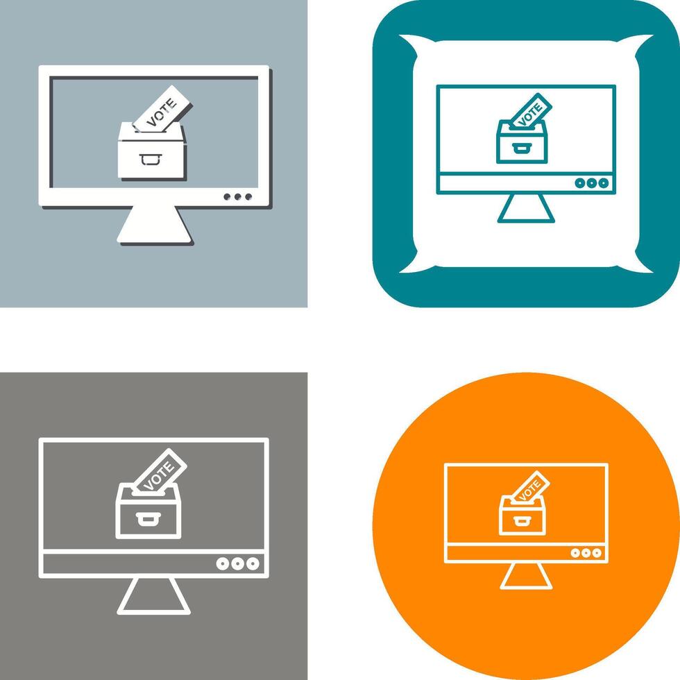 Online Vote Icon Design vector