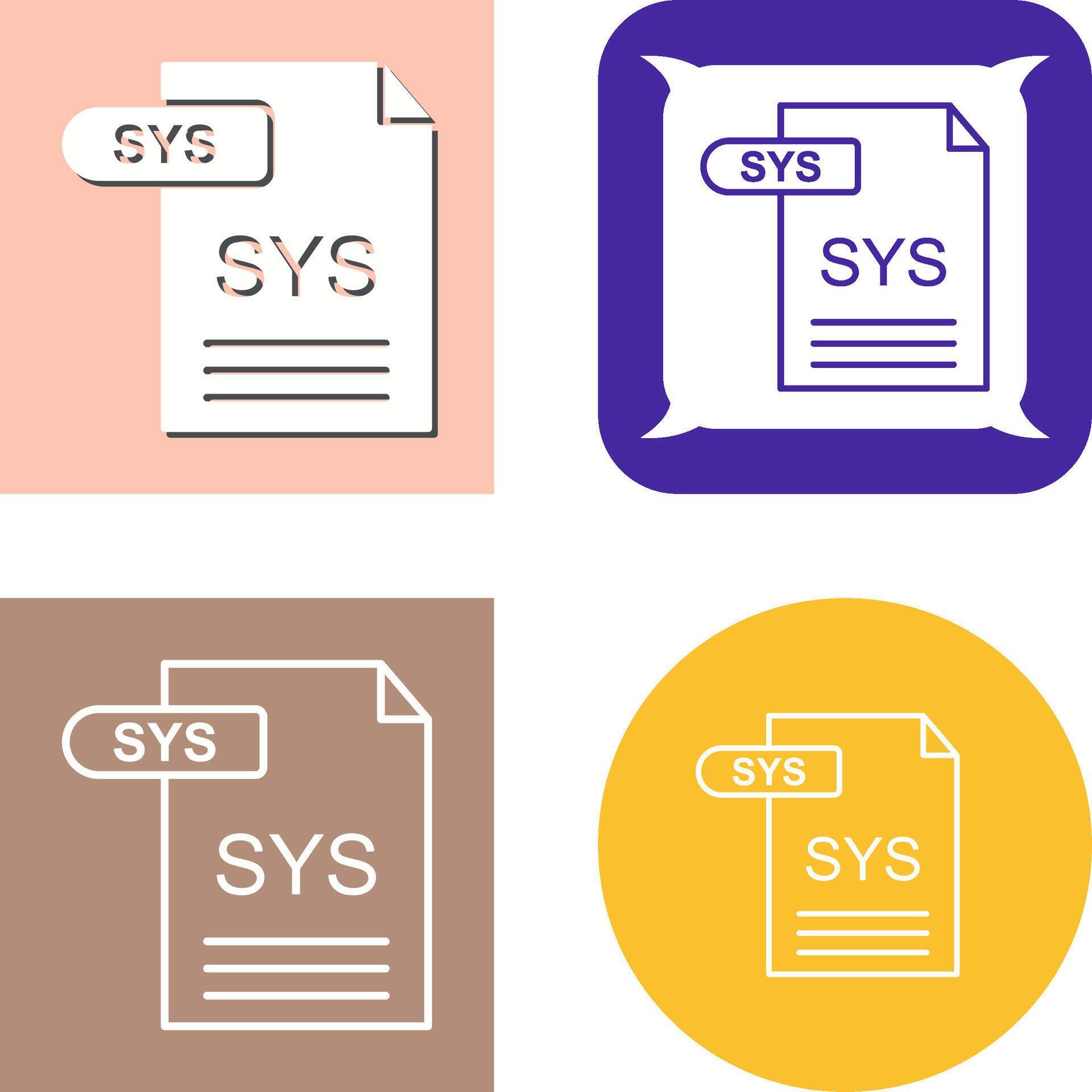 SYS Icon Design 44331774 Vector Art at Vecteezy
