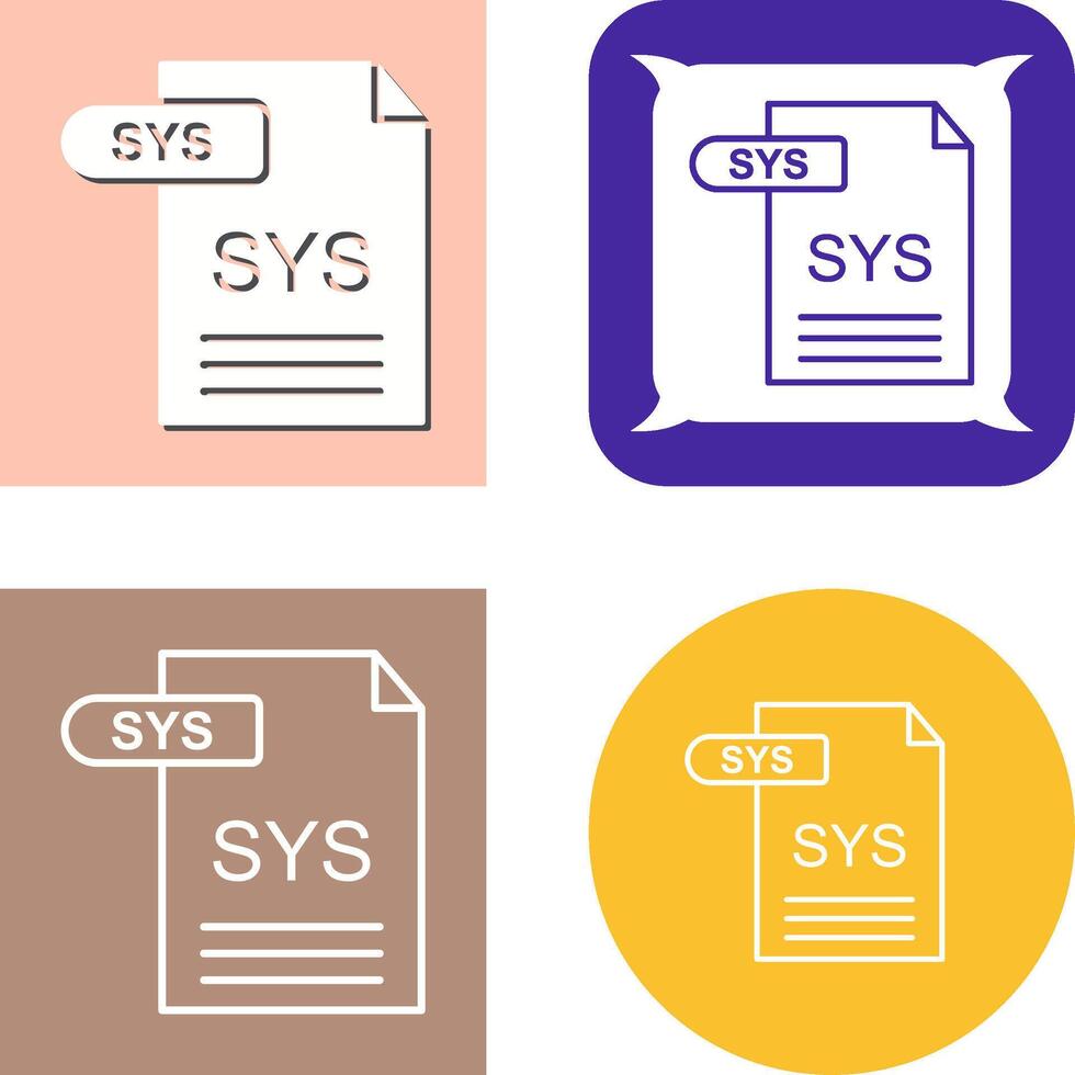 sys icono diseño vector