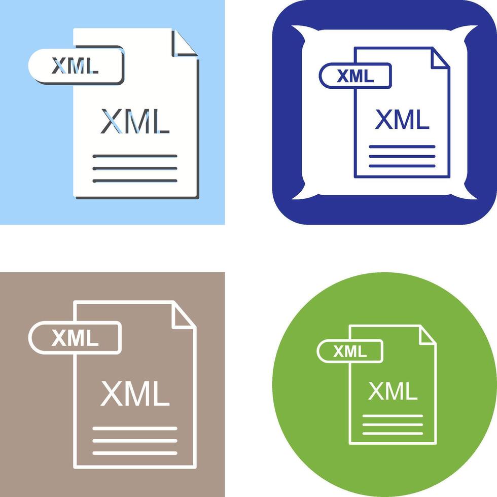 XML Icon Design vector