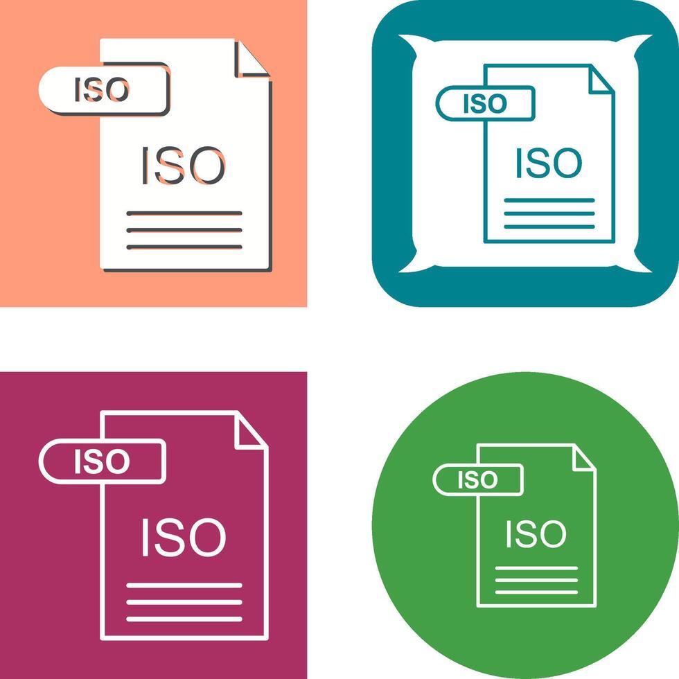 ISO Icon Design vector