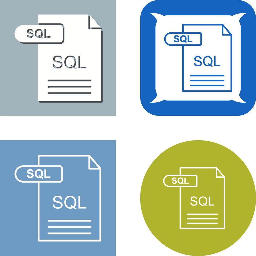 SQL Icon Design 44331790 Vector Art at Vecteezy