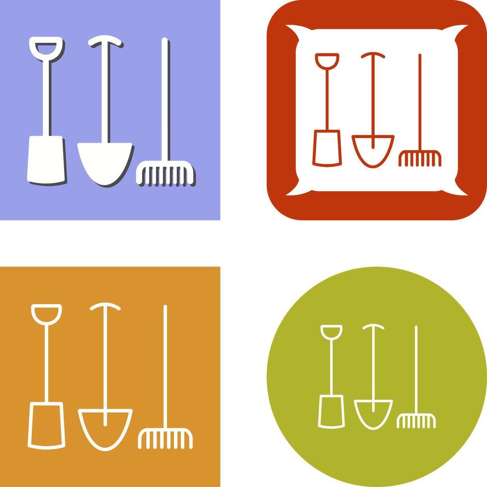 Gardening Tools Icon Design vector