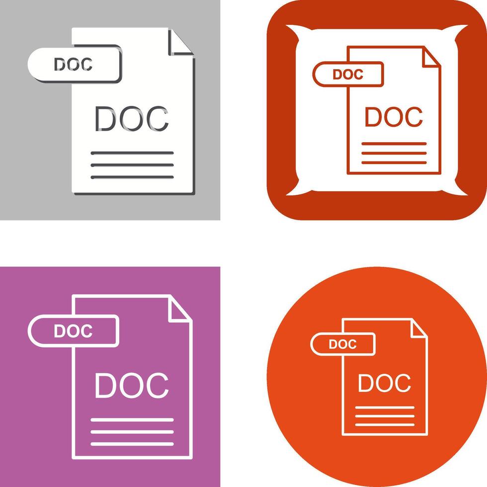 DOC Icon Design vector