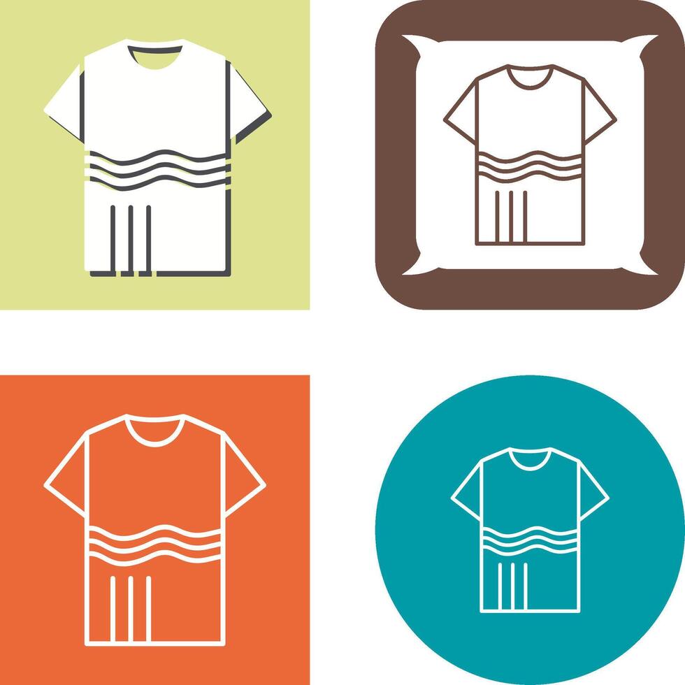 T Shirt with lines Icon Design vector