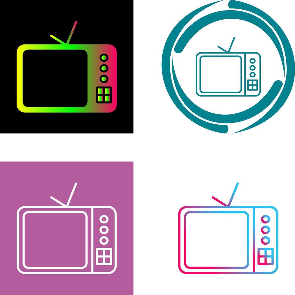 TV Set Icon Design vector