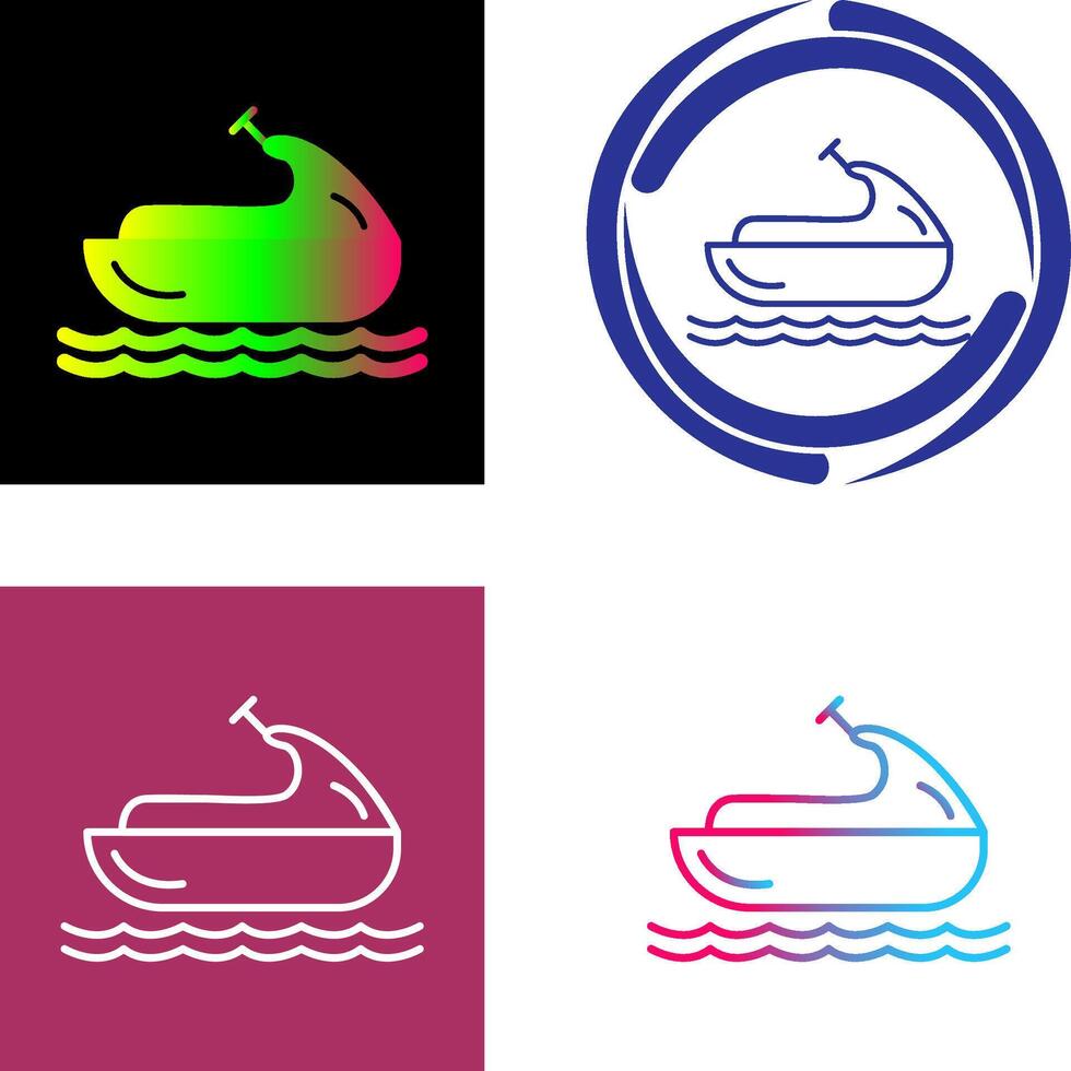 Jet Ski Icon Design vector