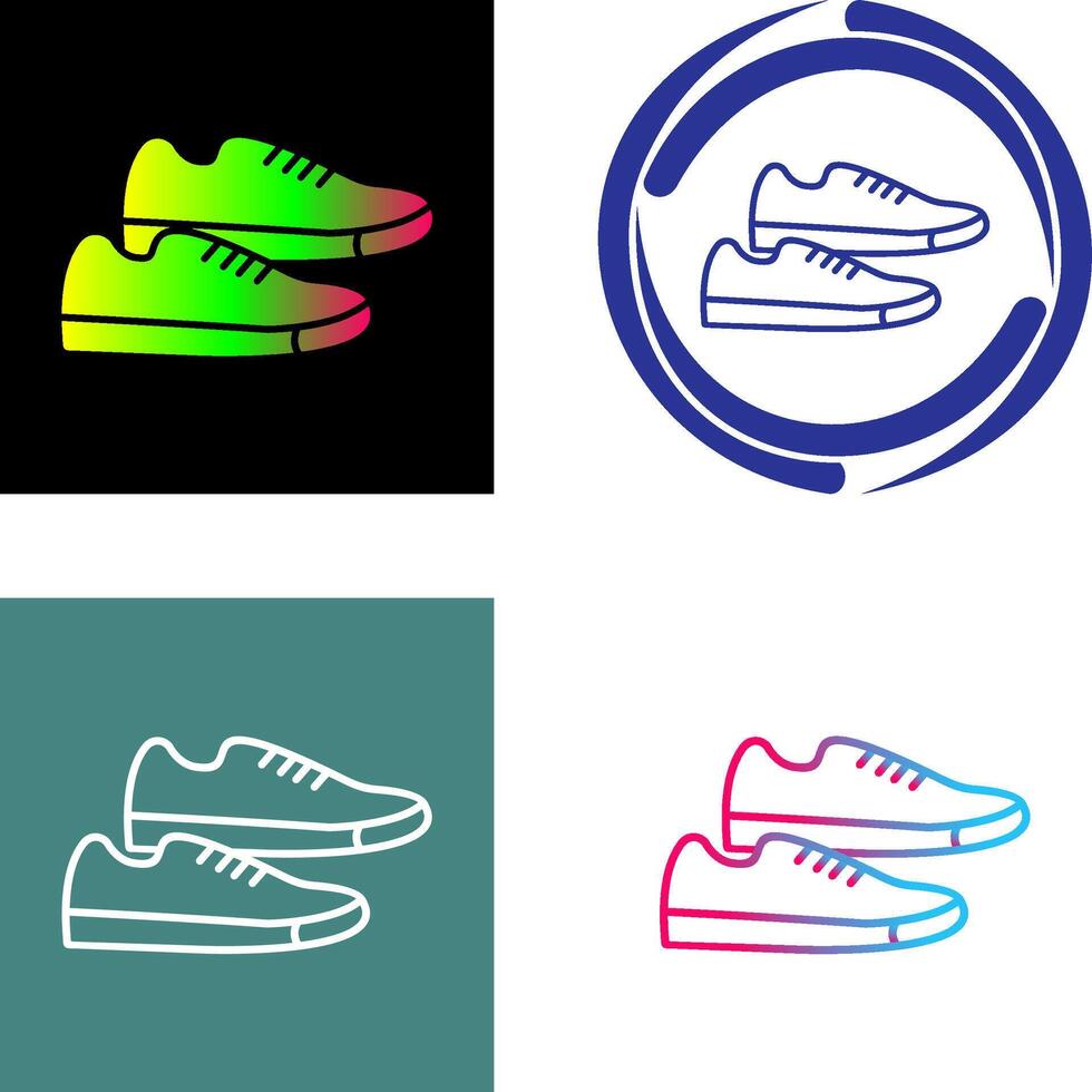 zapatillas icono diseño vector